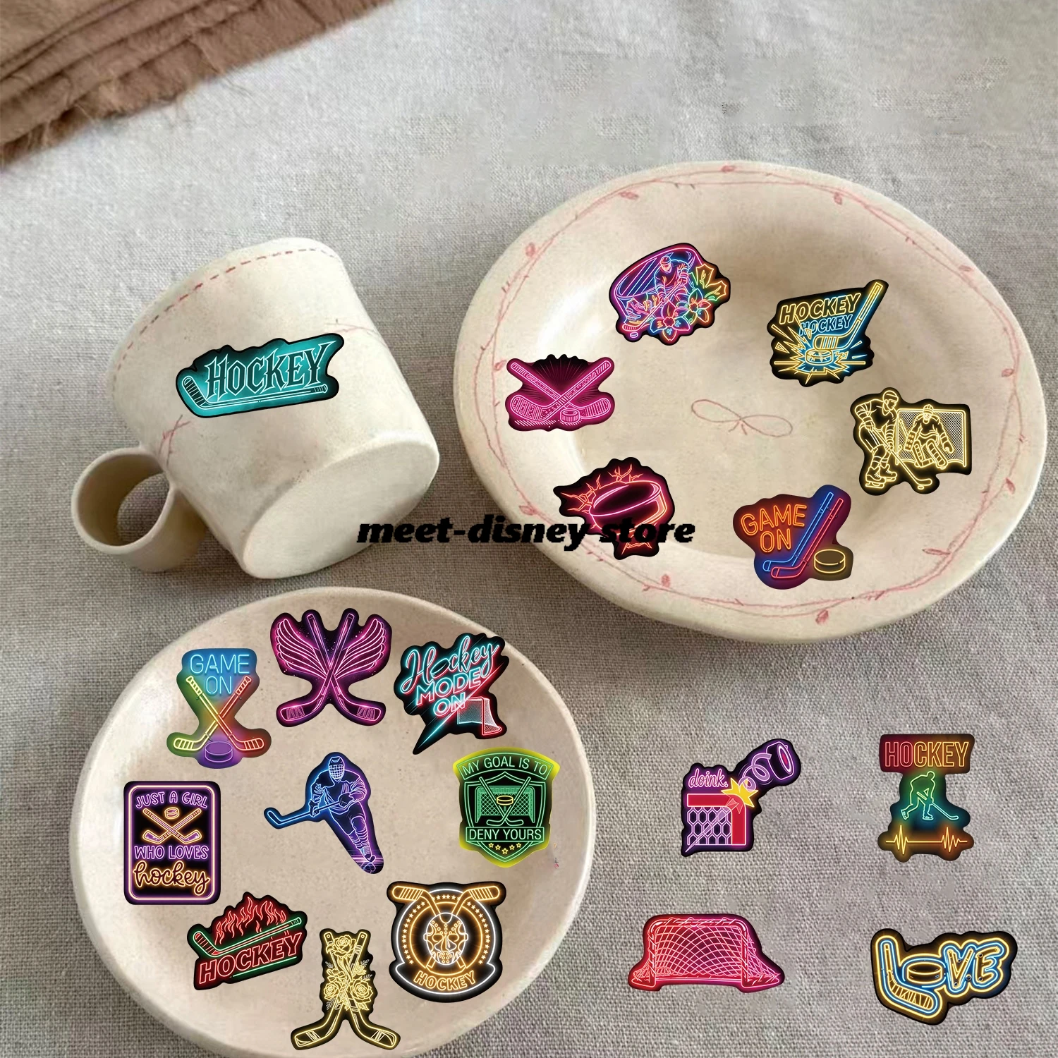 50PCS Curling Stickers Motorcycle Streetwear Harajuku Stationery Phone Laptop Suitcase Cartoon Room Cafe Decoration Sticker