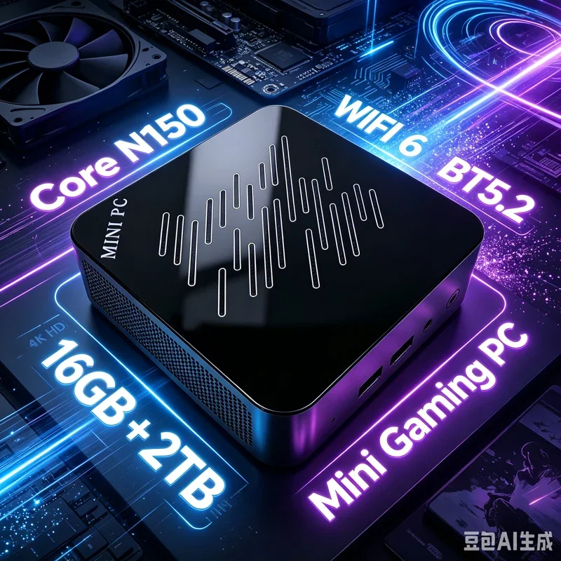 Gaming Mini PC Ryzen AI9 & Intel N150, USB4 OCuLink, Dual 2.5G LAN, WiFi6E Win11 Compact Desktop for Work & Media Creation