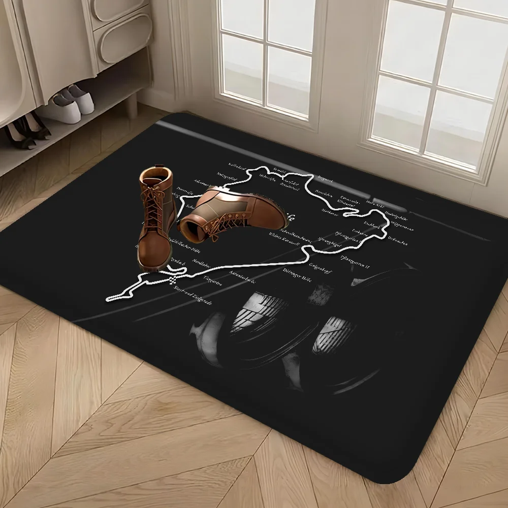 Germany Nurburgrings Circuit Floor Mat Non-Slip Laundry Room Mat Laundry Decor Balcony Child Living Room Household Carpets