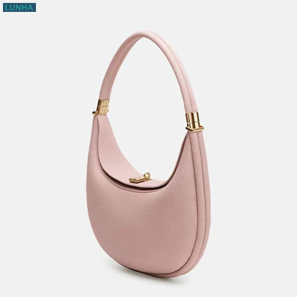 

Women Luxury Crossbody Mini Hobo Bag Crescent Shoulder Bags Soft Pebbled Leather Convertible 2-Way Handbag for Everyday Commuter