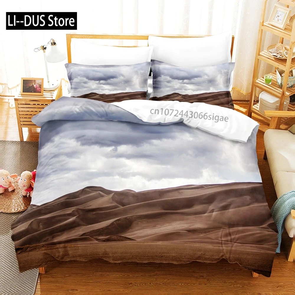 

Volcanic Bedding Set Single Twin Full Queen King Size Desert Bed Set Aldult Kid Bedroom Duvetcover Sets 3D Print Men Women Gift