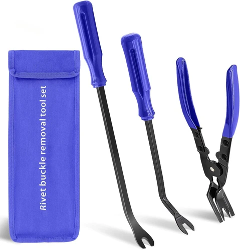 Juego de herramientas de extracción de embellecedor automático, Kit de herramientas de palanca para Panel de coche, Kit de herramientas de ajuste de Audio para puerta, Clips de sujeción extractores, 3 uds.