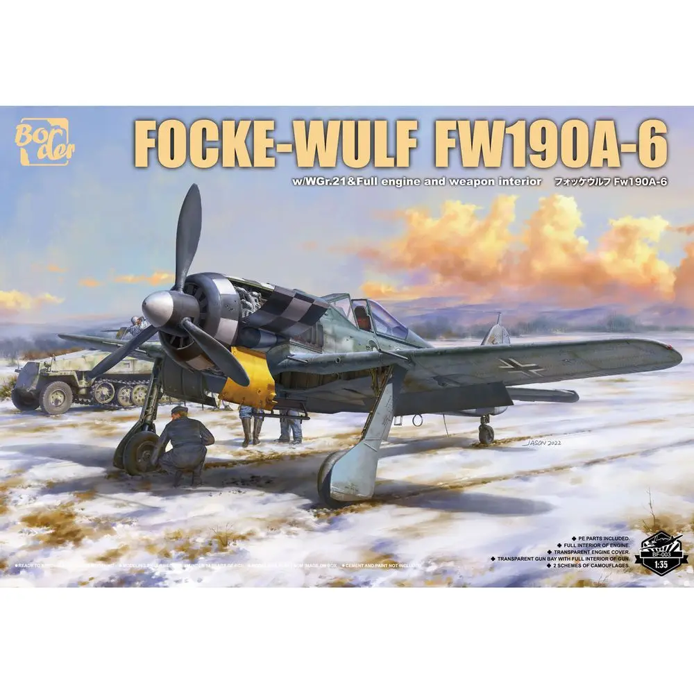 BORDER BF-003 독일 Focke-Wulf FW-190A-6 스케일 모델 키트, 1/35