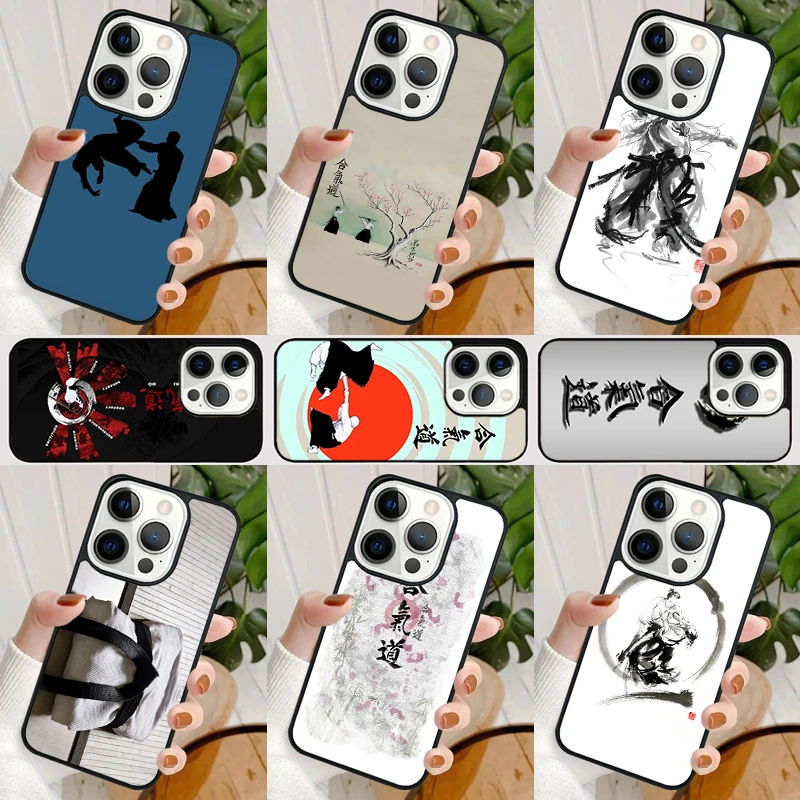 Aikido Japanese Martial Phone Case For iPhone 16 15 SE2020 14 Max 6 7 8 Plus 11 12 13 Pro Max Mini Phone Cover coque