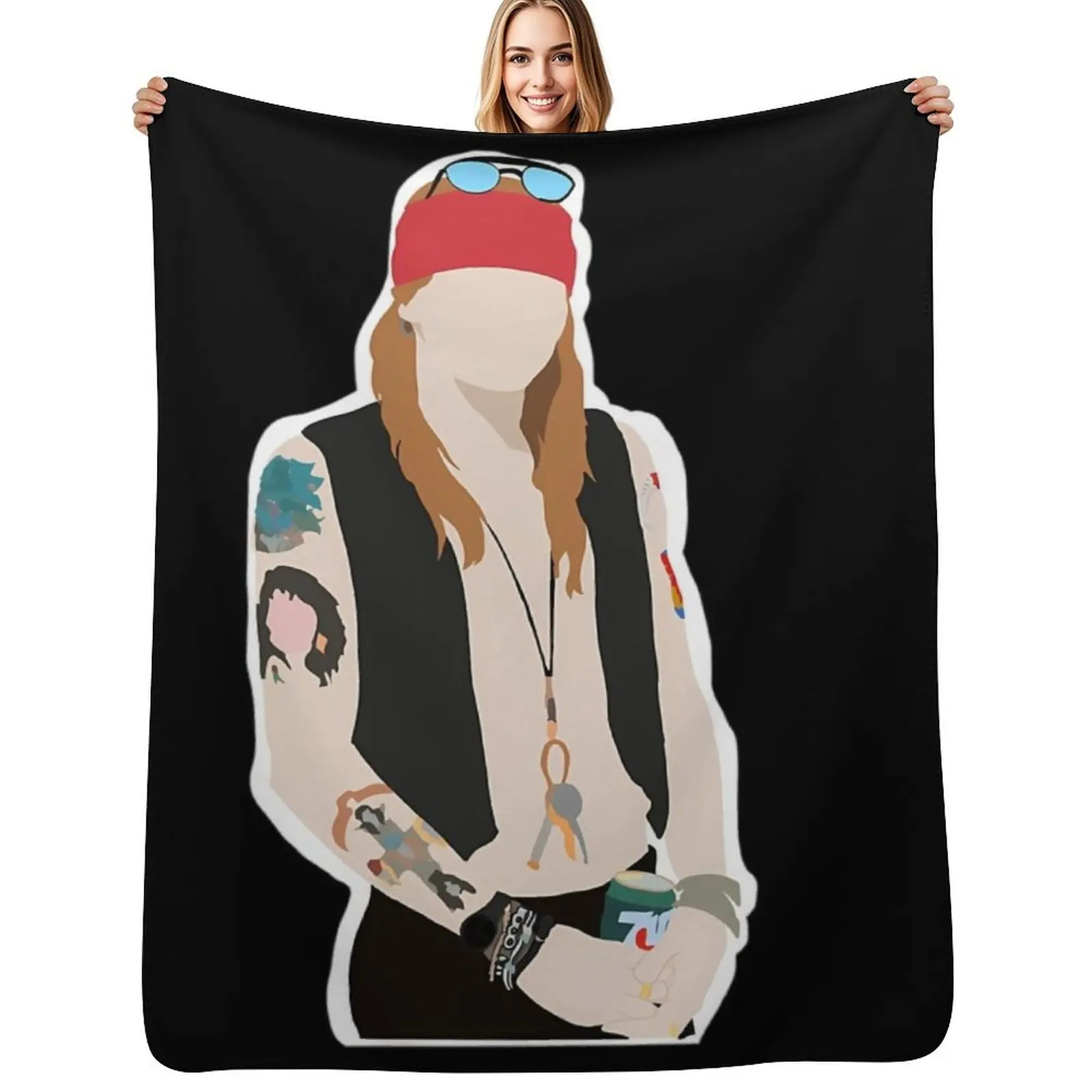 

Axl Rose Throw Blanket Winter beds For Sofa Thin Multi-Purpose Luxury Designer Blankets