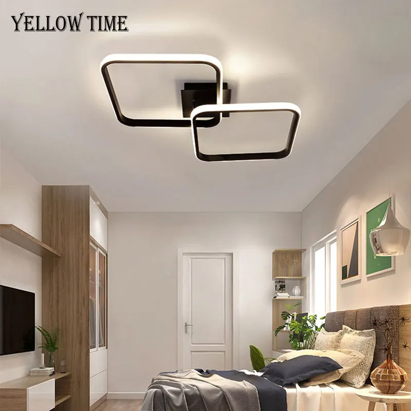 

Black and white led aisle ceiling light square for bedroom corridor balcony simple home decoration lamps and lanterns