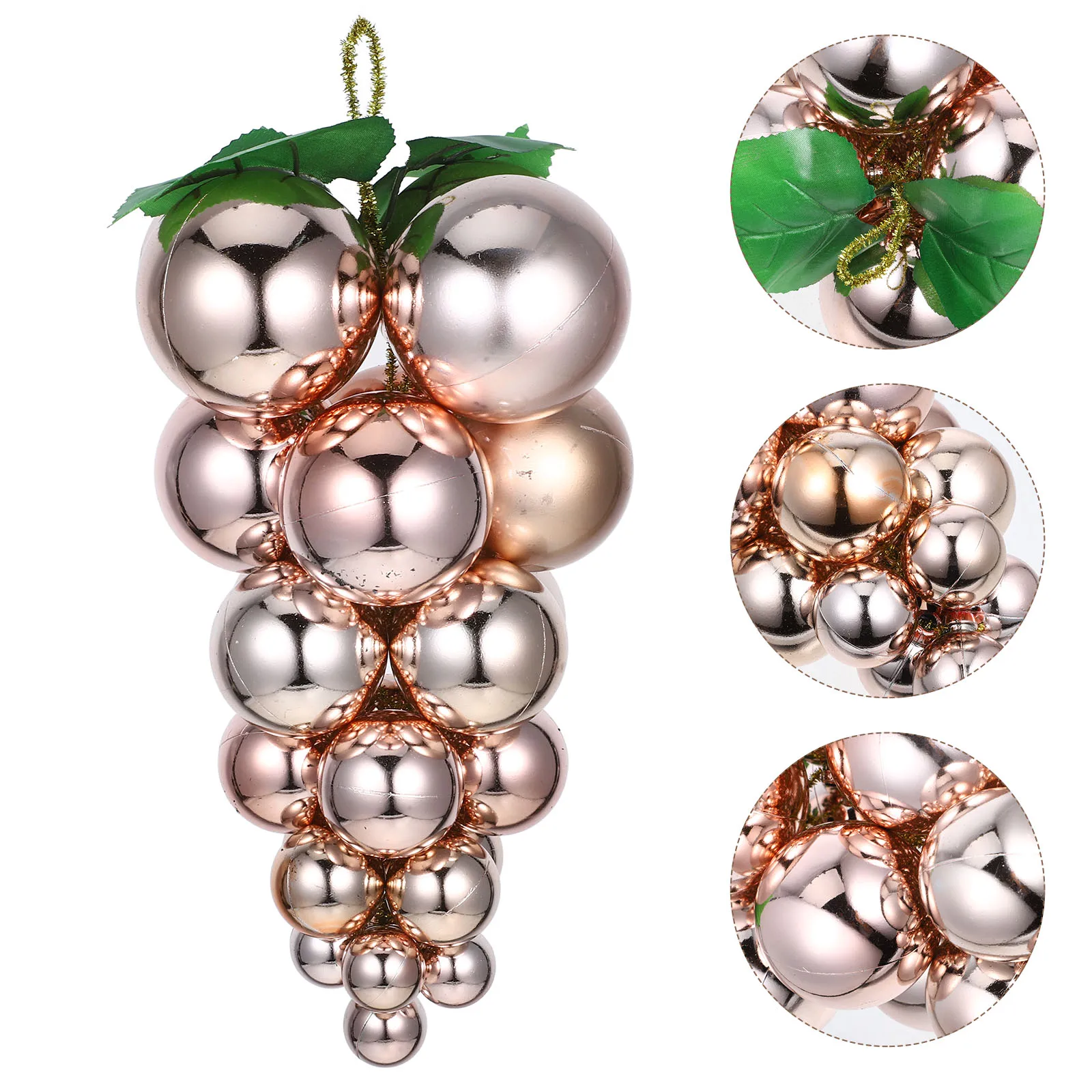

Christmas Tree Balls Decoration Simulation Grape String Shatterproof Plastic Hanging Ornament Green Grape Ball Holiday