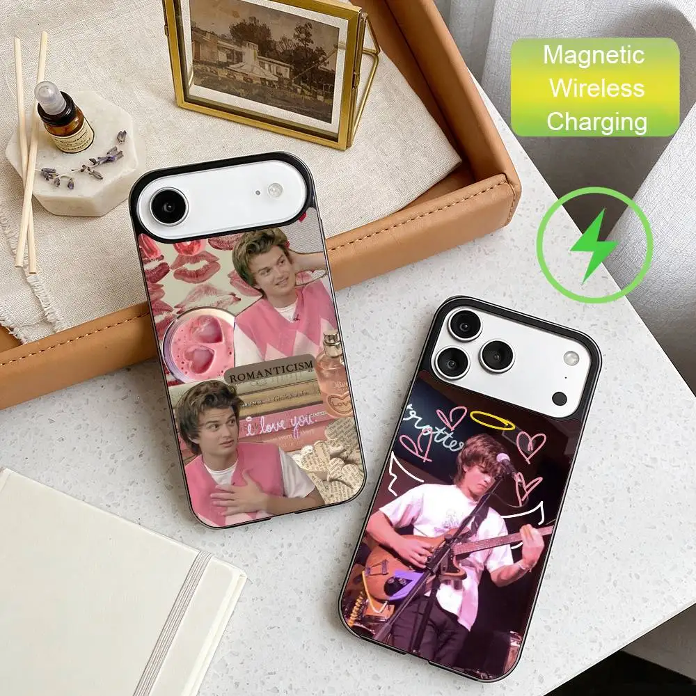 

D-Djo Joe K-Keery Singer Phone Case For iPhone17,16,15,14,13,12,11 Max Black Wireless Charging Protecitve Cover