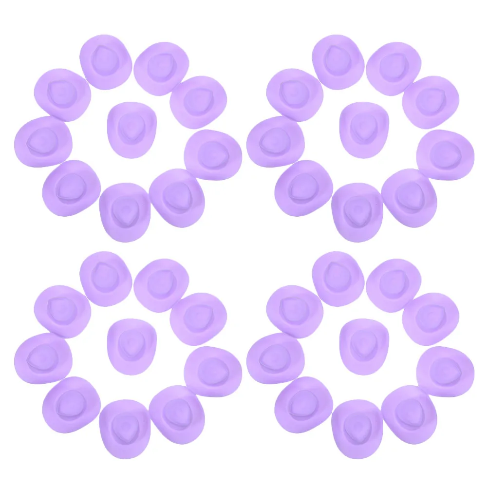 

50Pcs Mini Western Hats Intricate Detail Plastic Tiny Cowboy Hats for Dollhouse Accessories Craft Projects Party Decor Miniature