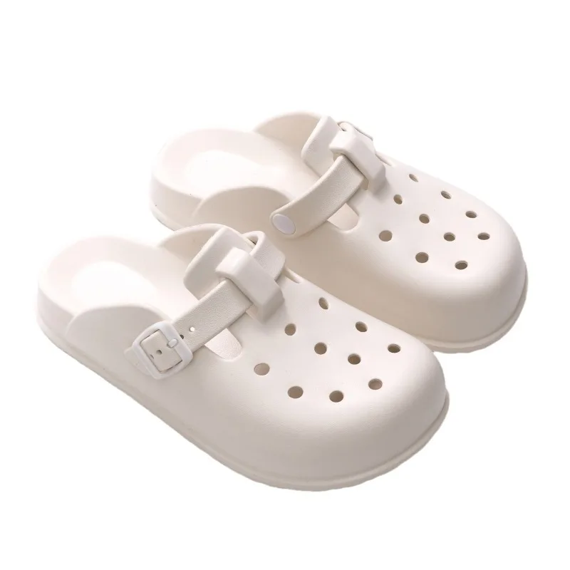 

EVA hole shoes for women and men with advanced sense, wear non-slip slippers outside, breathable half-bag head sandals