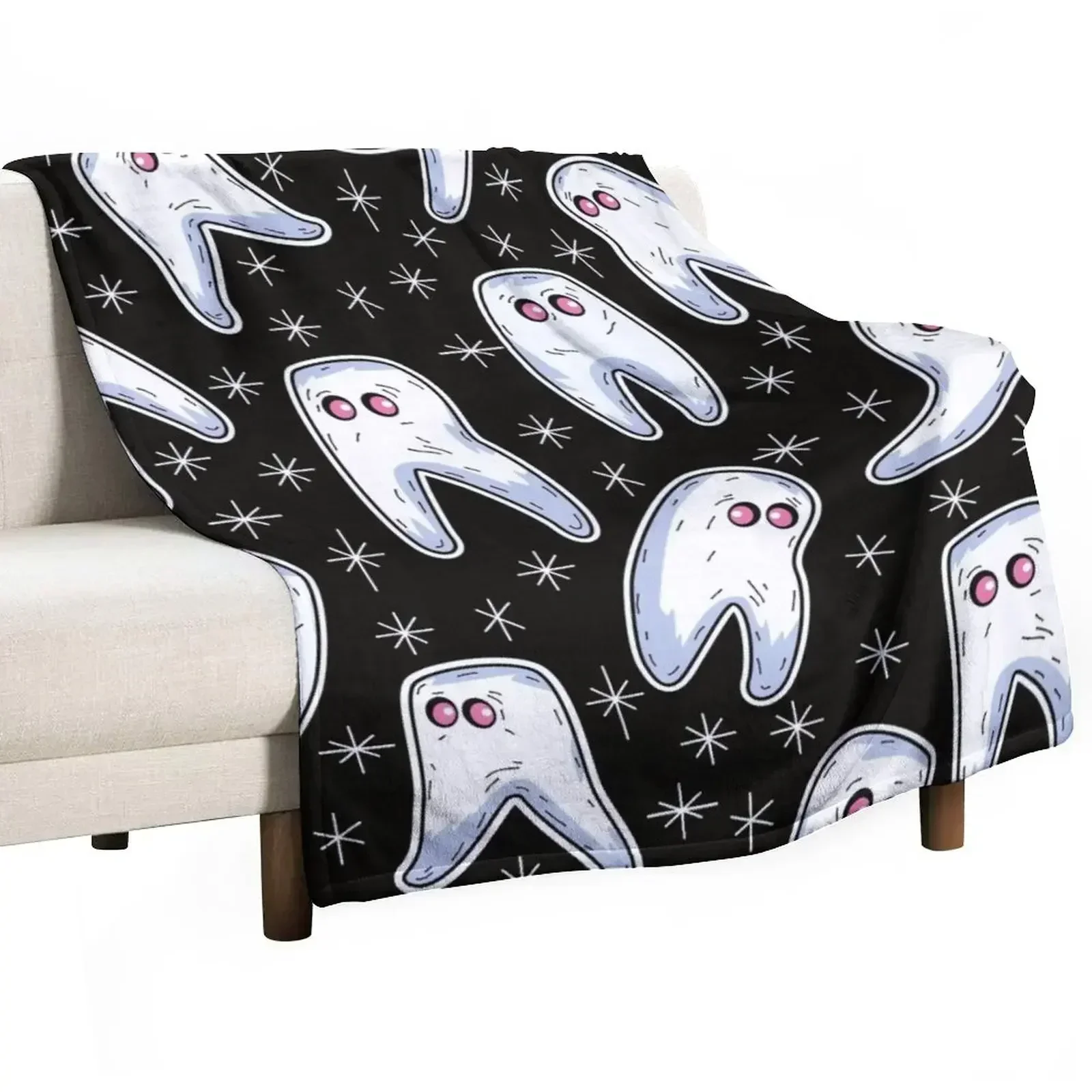 Fresno Nightcrawlers Cryptid Black Throw Blanket Stain Resistant Cozy Warm Blanket