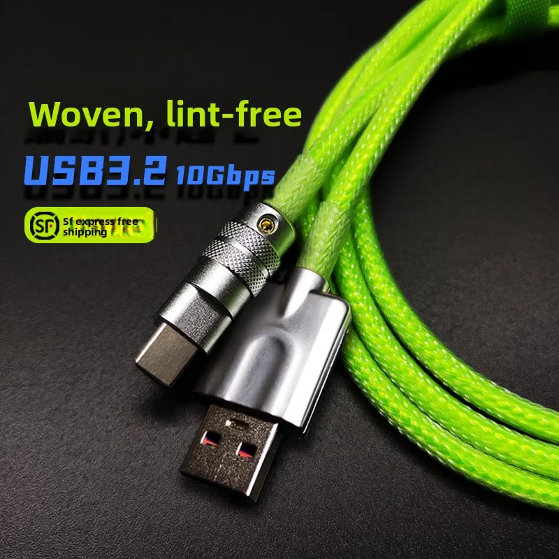 Custom USB 3.2 10Gbps Type-C Short Data Cable, High Speed Transfer for SSD/HDD, iPad, Xiaomi, Huawei, Samsung Phone Gift