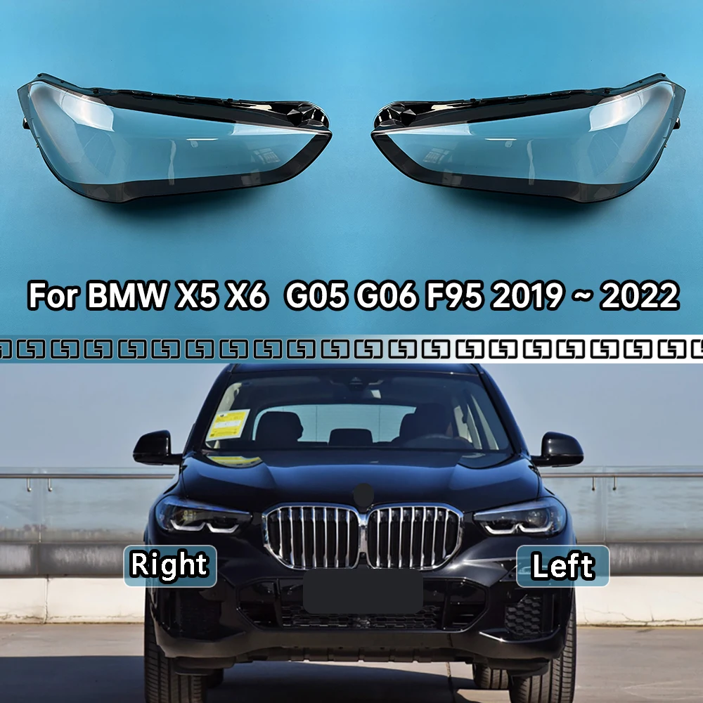 

For BMW X5 X6 X5M X6M G05 G06 F95 2019 2020 2021 2022 Headlamp Transparent Cover Lampshade Headlight Shell Lens Plexiglass