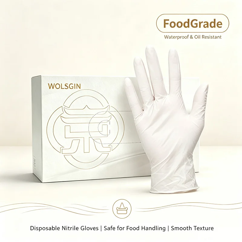 Nitrile gloves, food-grade, high-elastic thickened, for household cleaning, anti-slip, dishwashing, beauty, and back massage