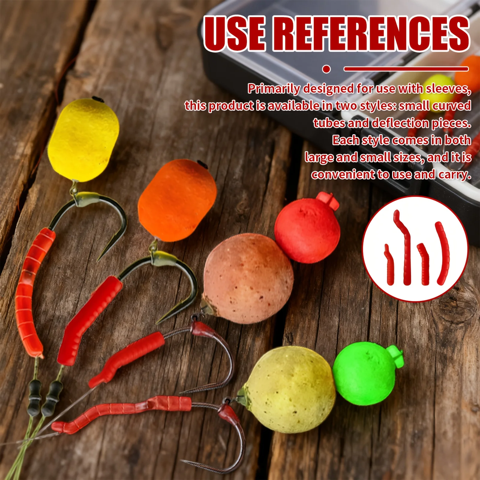 Alineador de cebo con anzuelo de gusano de sangre artificial rojo: señuelo suave realista con alto ocultación, diseño de giro rápido para un enganche rápido, carpa