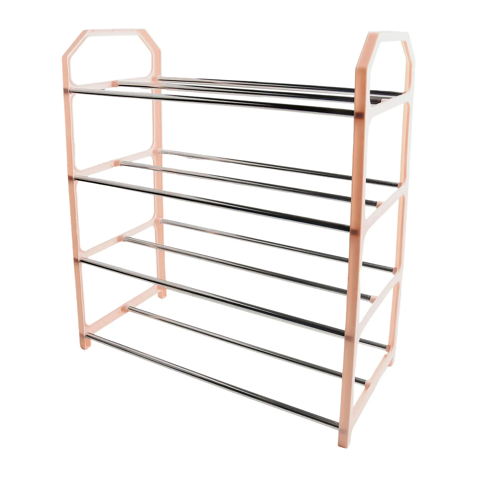 Metal Shoe Rack Simple Shoe Shelf Footwear Organizer Stand Holder Space-saving 4-layer Shoe Rack Shoe Shelf For Living Room