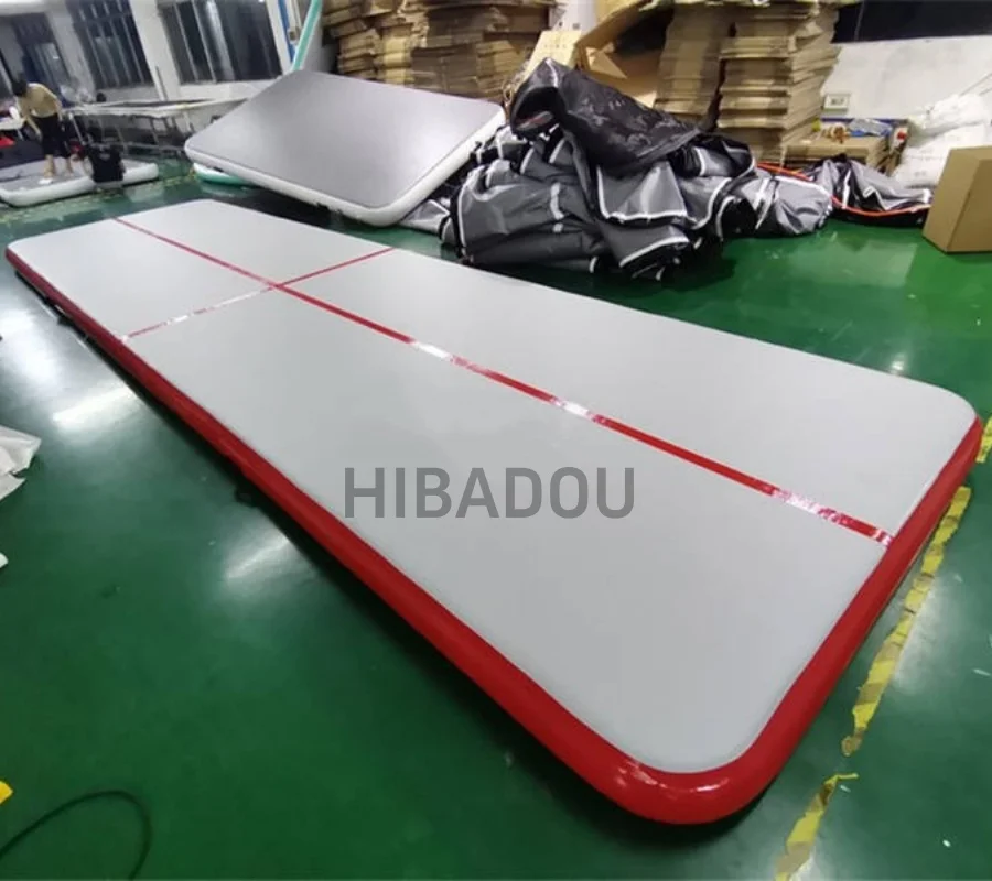 Opblaasbare Gymnastiek Tumbling Mat Air Tumble Track 4x1x0.2 Air Floor Mat Air Tumbling Track matten Met Elektrische Luchtpomp