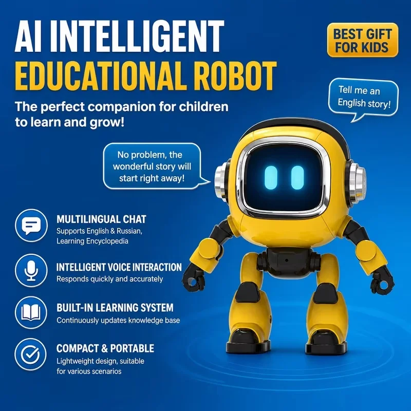 nouveau-robot-educatif-intelligent-a-commande-vocale-multilingue-dote-d’un-systeme-d’apprentissage-integre-un-compagnon-intelligent-et-portable
