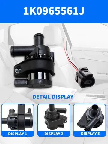 차량용 냉각수 펌프, 제타 골프 CC, 폭스바겐, VW, 파사트, B5, B6, AudiA3 용, 자동차 추가 보조 전기, 1K0965561J, 12V