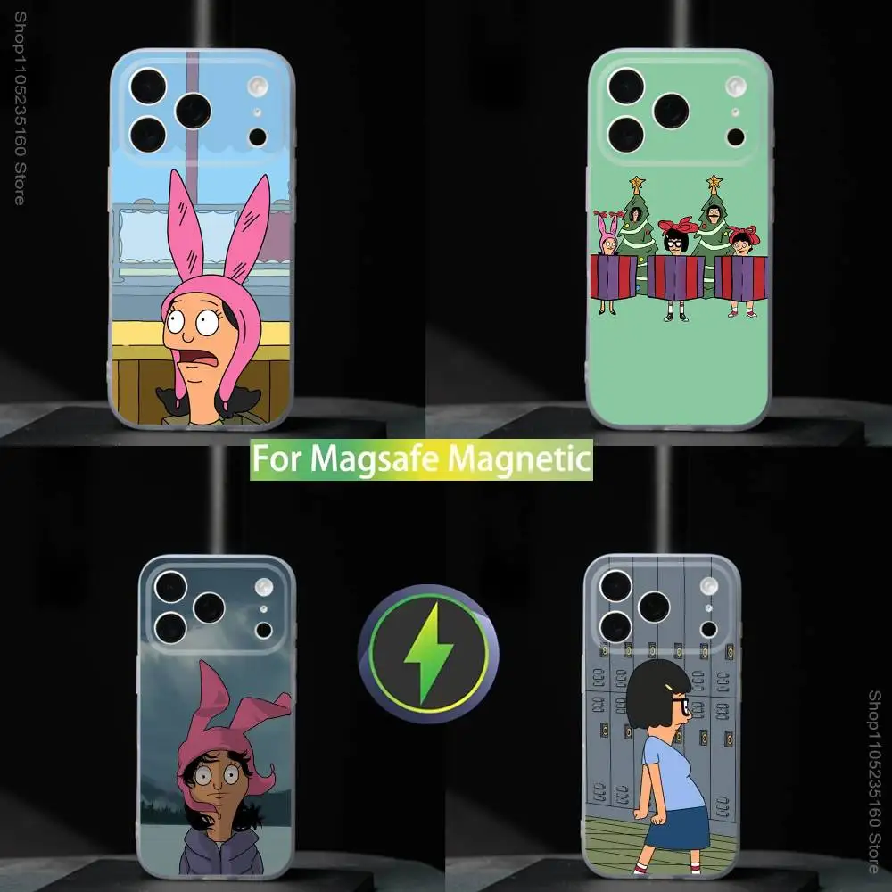 

B-Bobs B-Burgers Cartoon For iPhone 17,16,15,14,13,12,11,Pro,Max,Plus,Mini,SE4,E Magnetic For Magsafe Wireless Phone Case