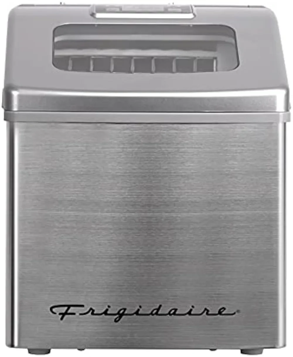 FRIGIDAIRE EFIC452-SS 스테인리스 스틸, 사각 얼음 만들기, 초대형 클리어 메이커, 40 Lbs