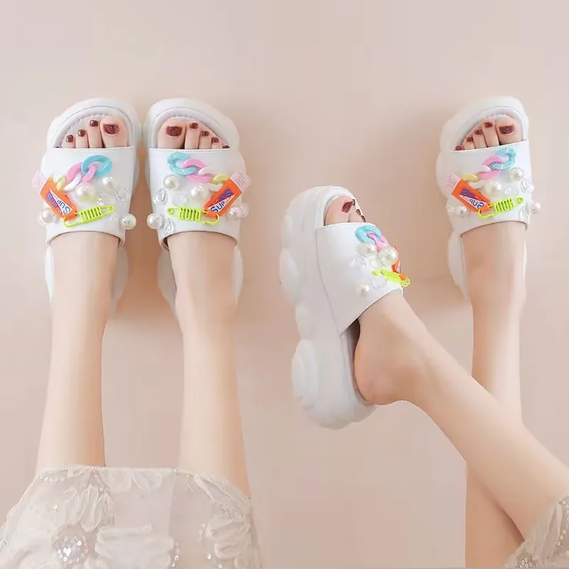 

New Summer Sneaker Slippers For Women Men Thick Bottom Platform Slides Soft EVA Hollow Unisex Sports Sandals Casual Beach Shoes