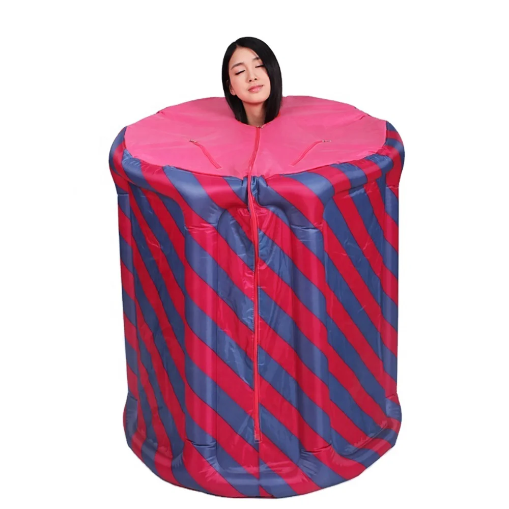 Single Person Round Inflatable Half Body Home Steam Sauna Bath Sauna Tent With 1 Chair