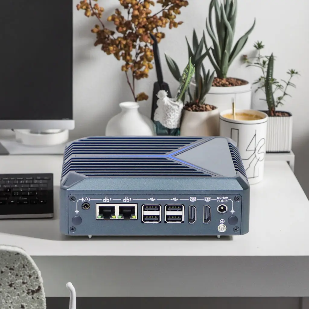 

Partaker Fanless Industrial Mini PC Twin Lake N150 Dual Lan Port Mini Computer 2 RS232 Three M.2 MINI PCIE 4K HD Dual Display