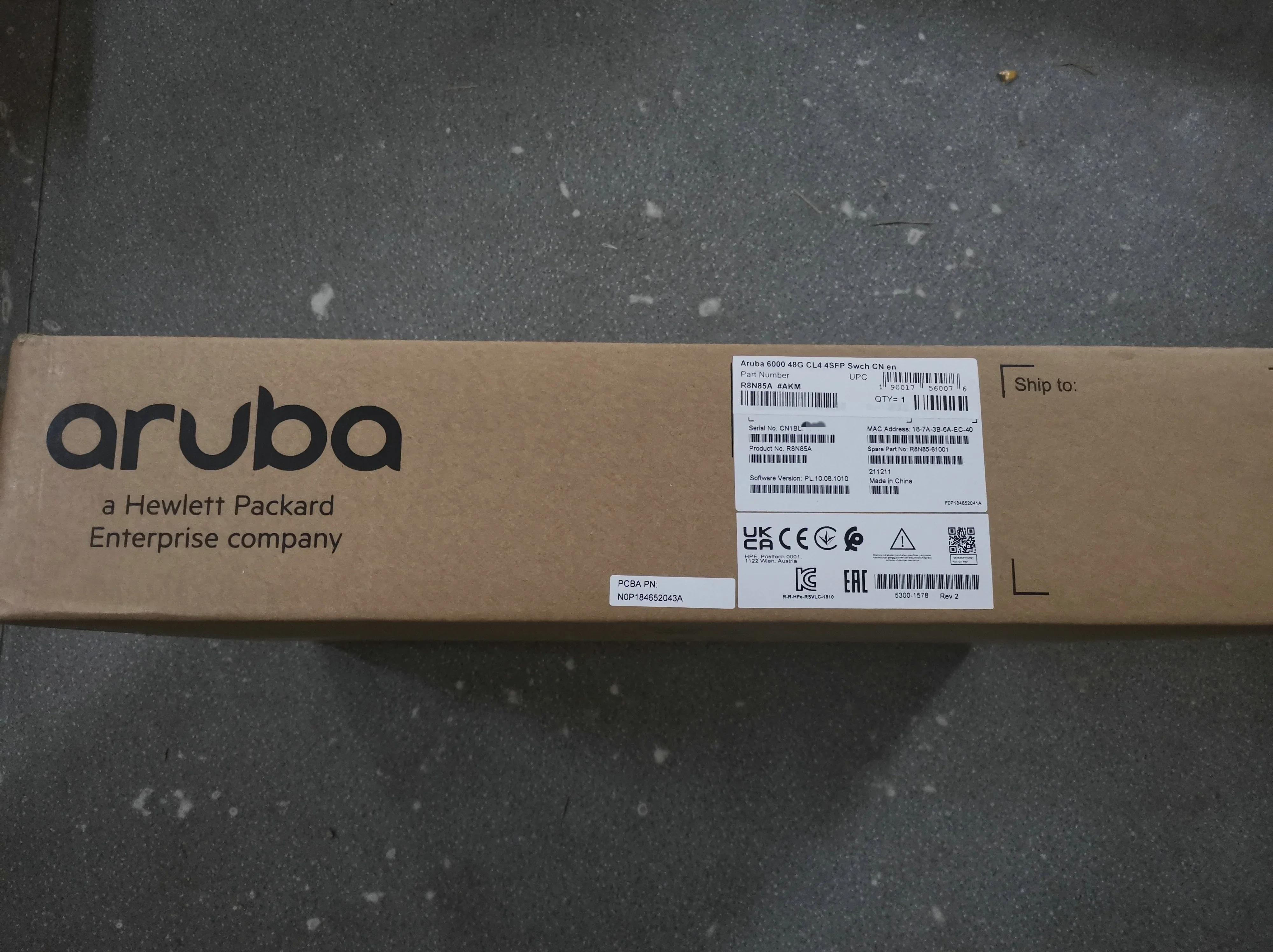Hpe Aruba 6000 48g Class 4 4sfp 370w PoE network switch R8N85A