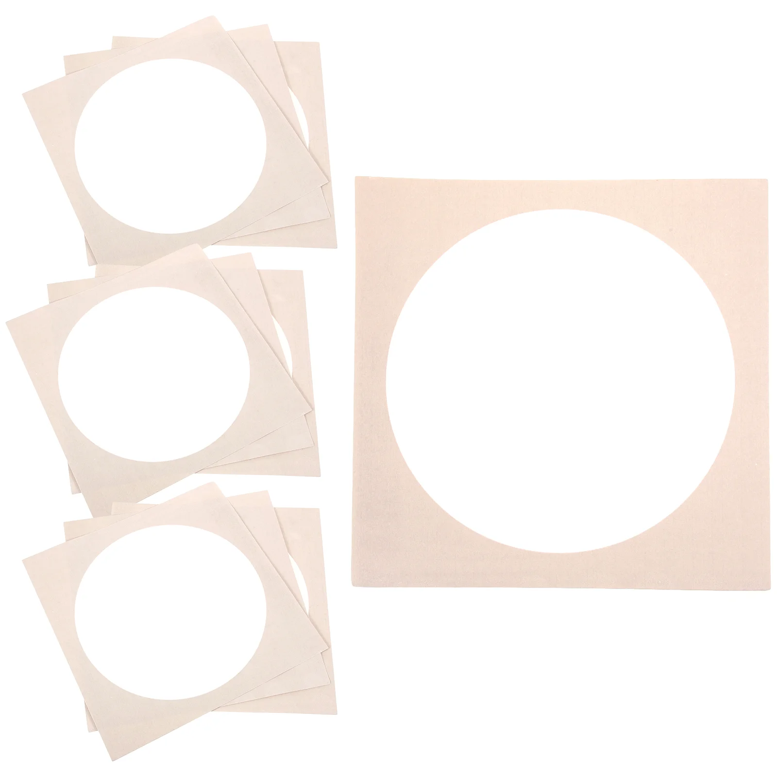 10 Sheets Calligraphy Practice Paper Fan Rice Round Card Papers Jam Bamboo Pulp