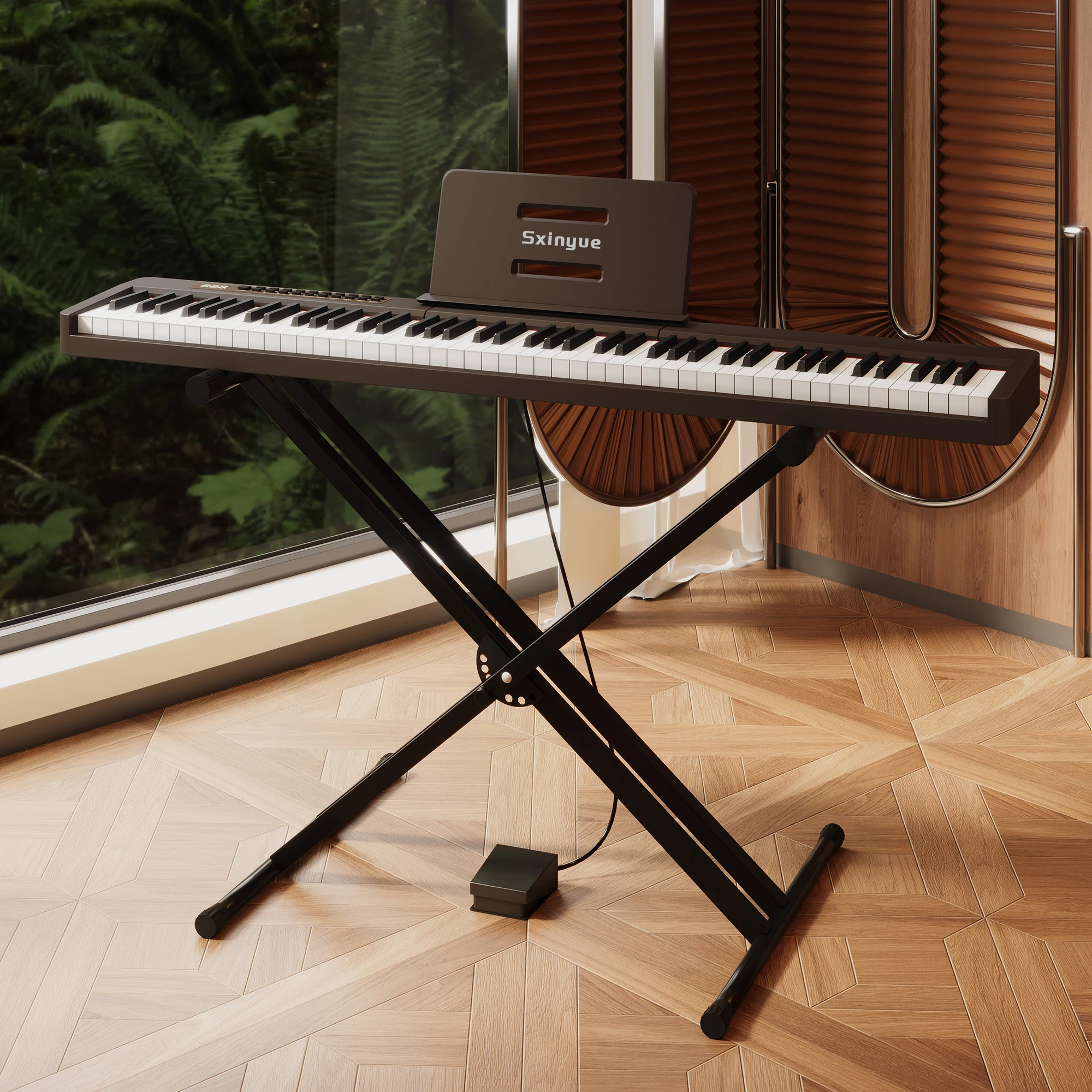 Vertical Upright 88‑Key Digital Piano Keyboard Velocity Sensitive Built‑In Speakers For Home Beginner Study Performance Practice