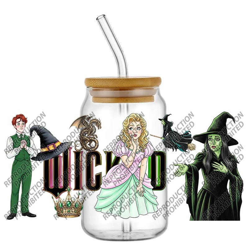 

Hot topic Popular Movie The Witch Waterproof DIY Decals 3D Transfers Stickers 16oz UV DTF for Glasses cup Wraps