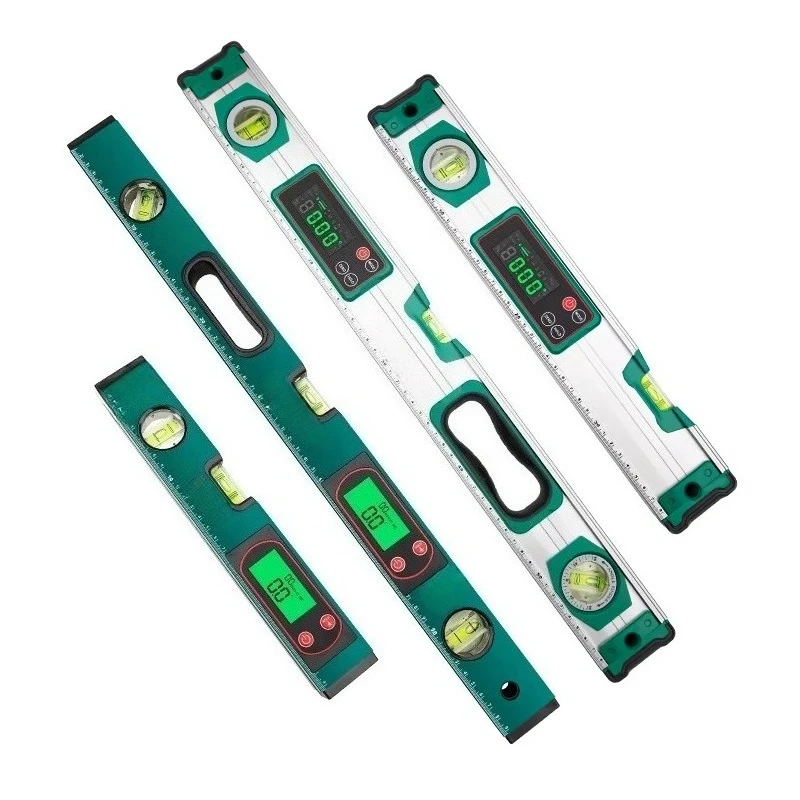 Penggaris Digital Presisi Tinggi dengan Magnet Kuat, Pengukur Sudut Elektronik dari Paduan Aluminium, Pengukuran Sudut dan Ketinggian