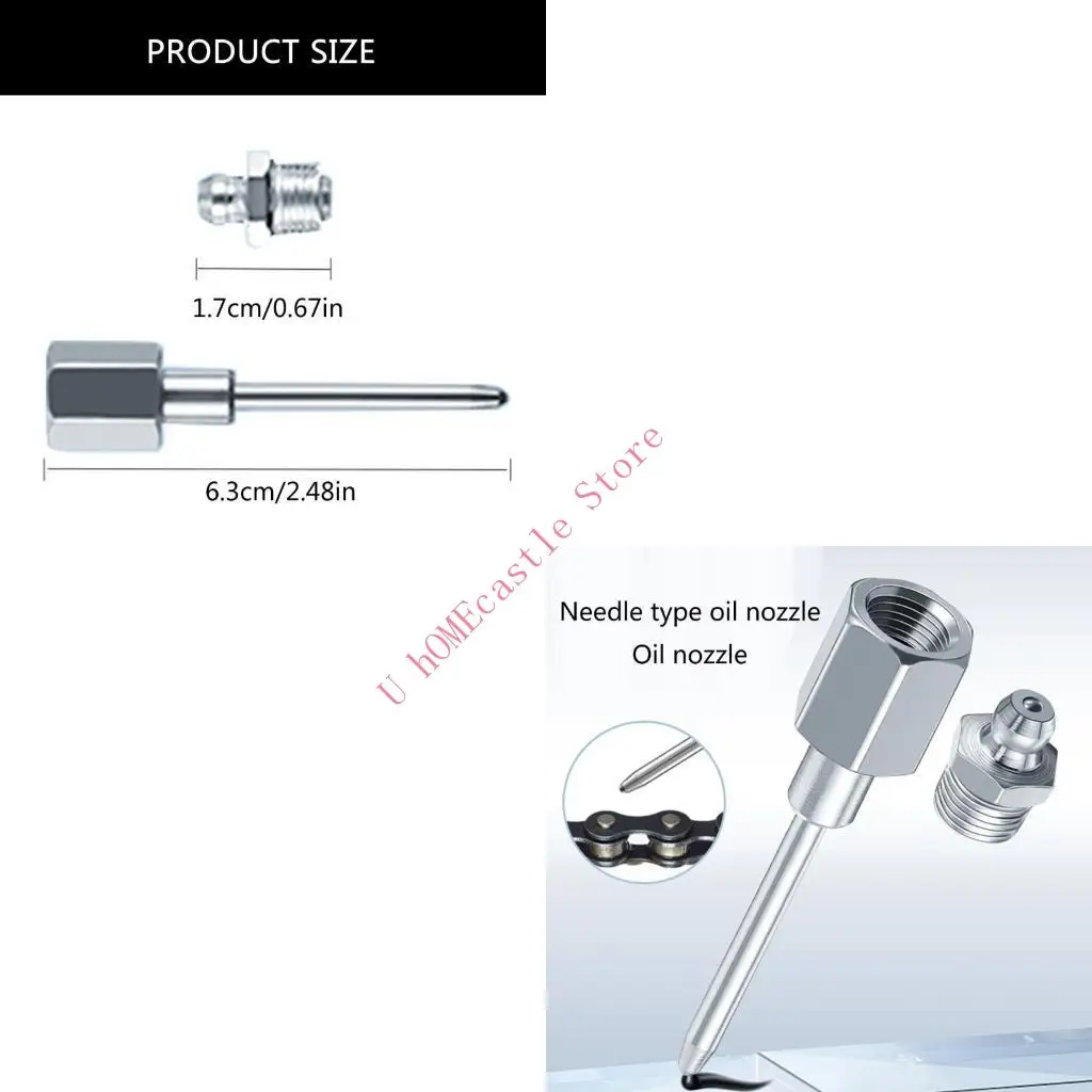 63HF Grease Needle Nozzle Hardened Steel Grease Injector Needle Grease Guns Needle Dispenser Grease Injection Fitting Tool