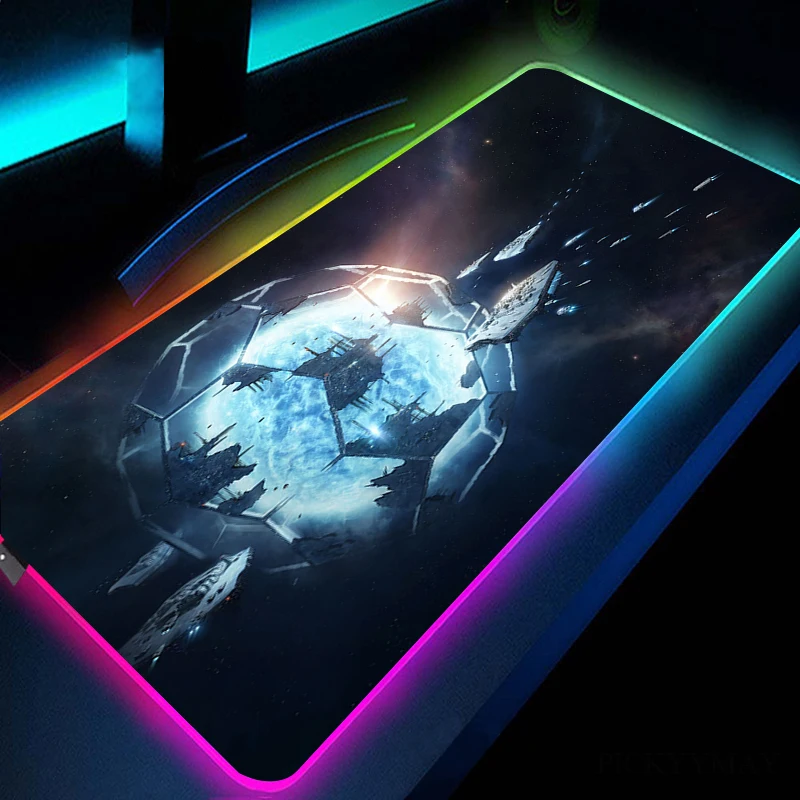 

STELLARIS Large RGB Mouse Pad Gaming Mousepad LED Mouse Mat Gamer Accessories Mat Table Carpet PC Desk Mat RGB Keyboard Mat