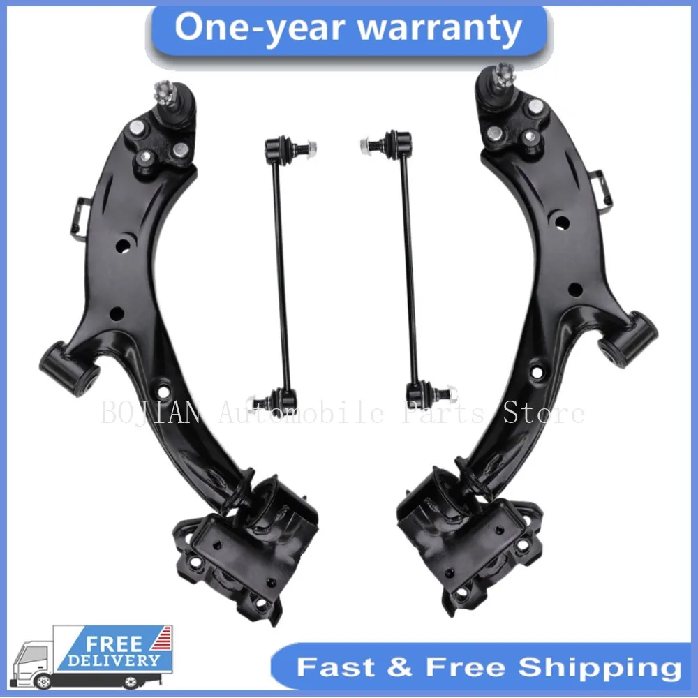 4pcs K620501 Front Lower Control Arm with Ball Joint Assembly Suspension Sway Bar Links 51350SWAA01 for Honda CR-V 2009-2011