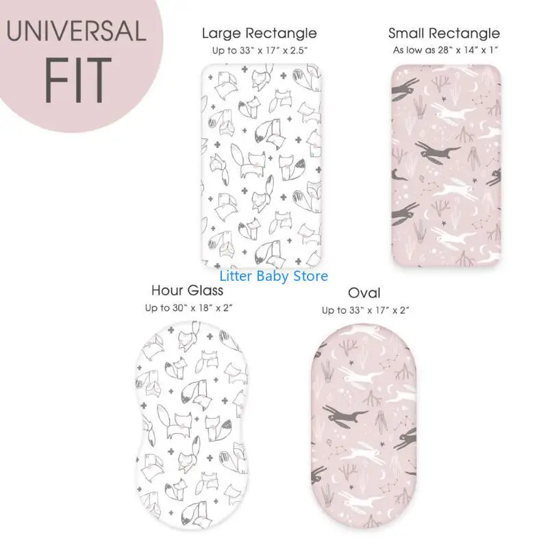 مجموعة N80C مكونة من قطعتين من ملاءات سرير الأطفال القابلة للتنفس والقابلة للإزالة