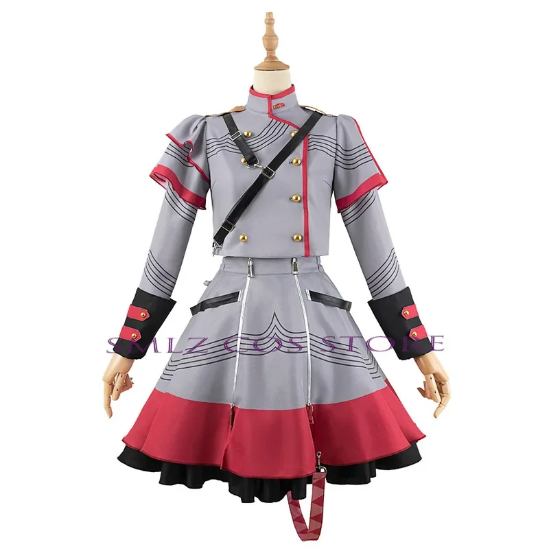 Kasane Teto Cosplay Anime Vtuber Costume Synthesizer V Teto's Wigs Outfit Uniform Halloween Party Clothing for Women