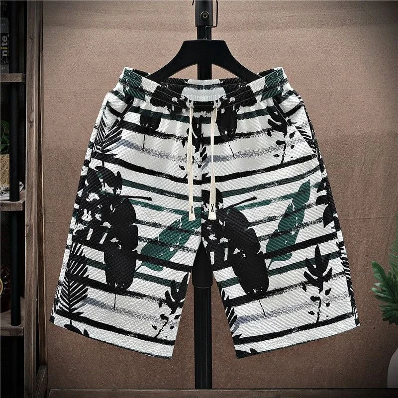 Широкий шнурок с карманами, пляжные мужские короткие брюки, свободные мешковатые шорты в корейском стиле, тонкие шорты Y2k для мужчин