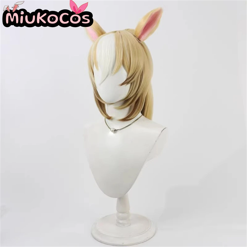 متوفر في المخزون ذاغلاندال شعر مستعار تأثيري مع آذان وذيل لعبة ميوكوكوكوسبلاي Umamusume: شعر ديربي جميل ذيل حصان