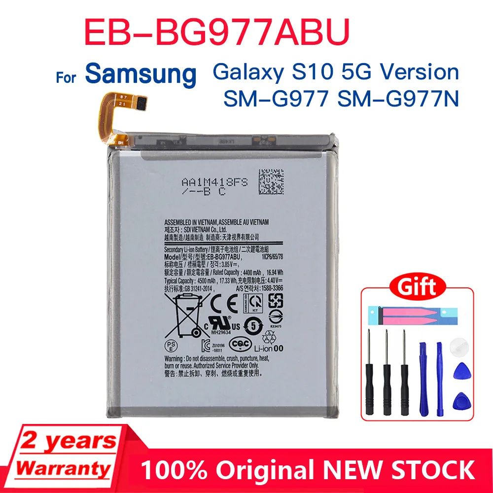 

Genuine EB-BG977ABU 4500Mah For Samsung GALAXY 5G Version S10 X S10X Batteries+Tools