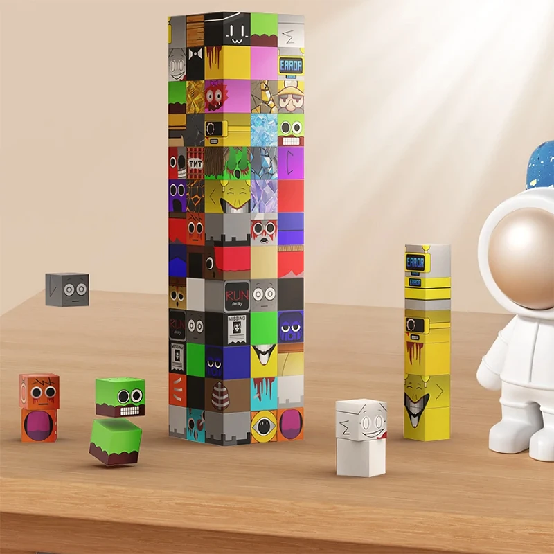 Nowe Magnetyczne Klocki Sprunki Sprunki Mine World Zabawki Magnetyczne STEM Zabawki Sensoryczne dla Maluchów Prezent na Wielkanoc Urodziny