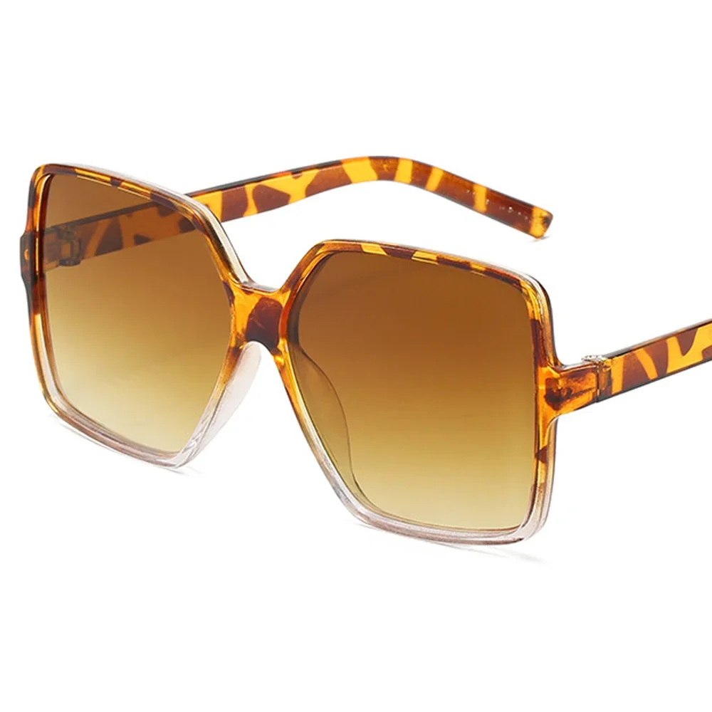 Square Sunglasses Women Retro Designer Gradient Lens Luxury Big Sun Glasses Female Male