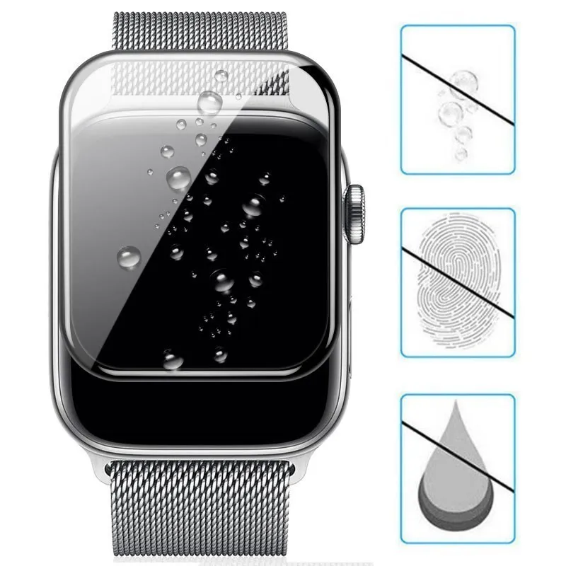 Protector Film For Apple Watch 44mm 45mm 40mm 41mm 42mm 38mm 3D Curved Screen Protectors iwatch series 8 7 SE 6 5 4 3 45 44 mm