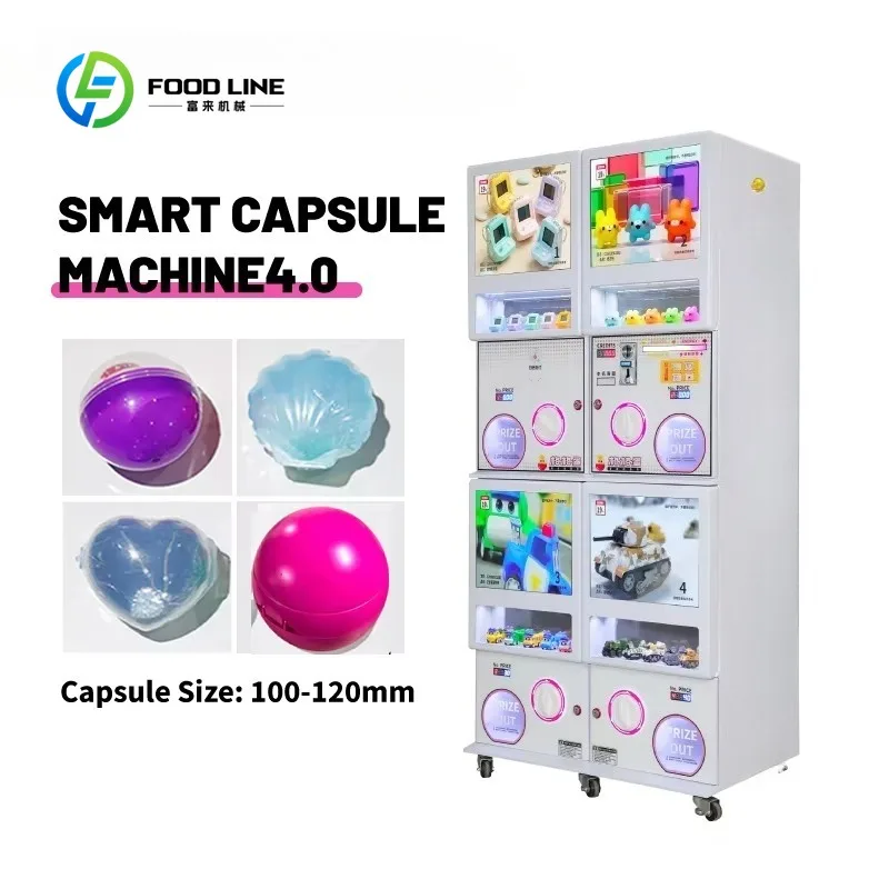 Customizable Max Display Vending  Machine Metal Gachapon Gacha Capsule Toy Automatic Vending Machine for 4