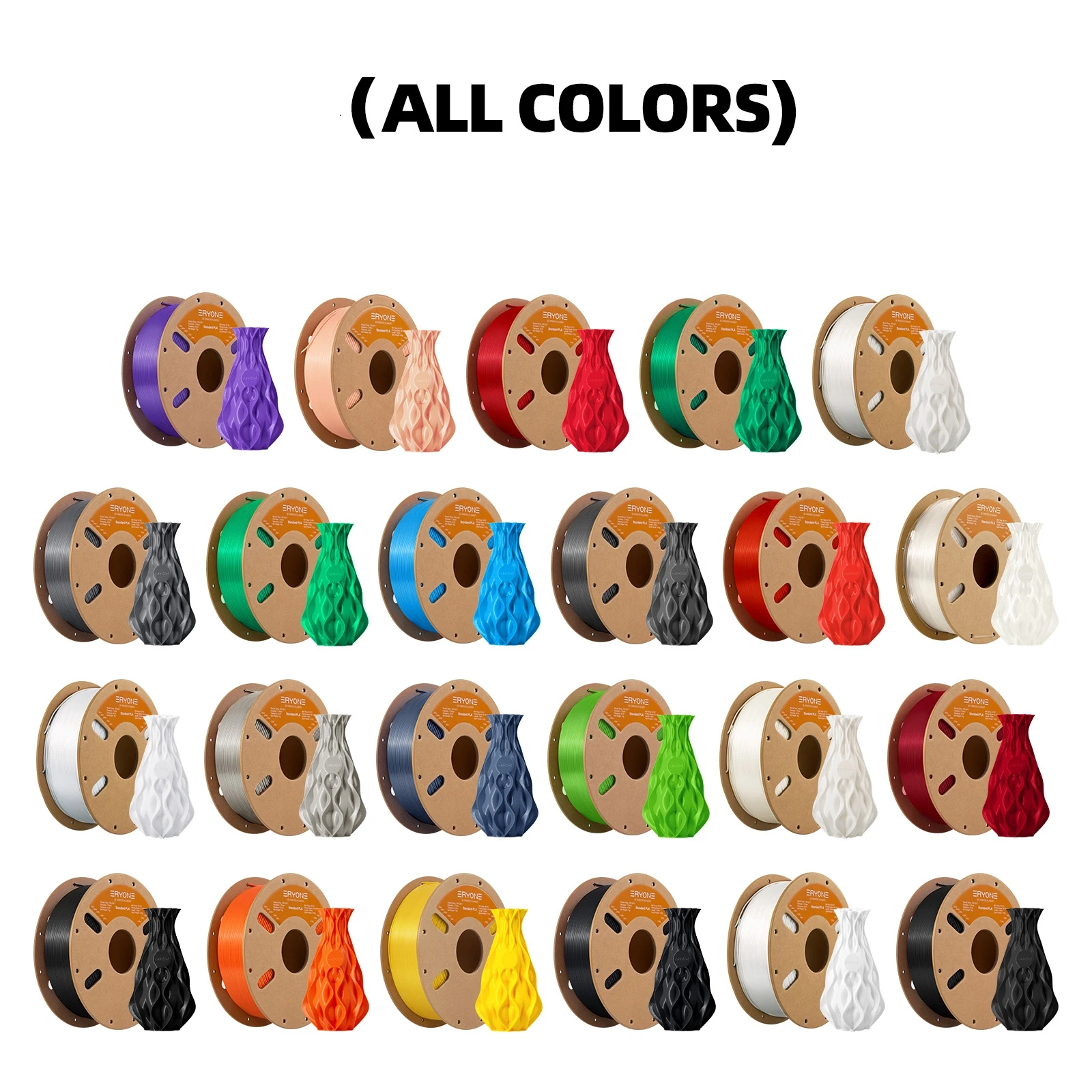 ERYONE 3KG PLA Filament 1,75mm, Standardqualität mit Hoher Zähigkeit, Geringer Verformung, Hervorragende Druckqualität, 1kg Spule