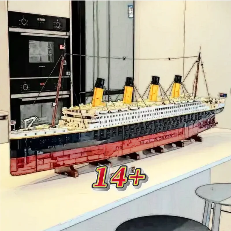 9090PCS Gigantische cruiseschip bouwstenen set Creator Expert Grote DIY montage model Luxe oceaanstomer Desktop display geschenken