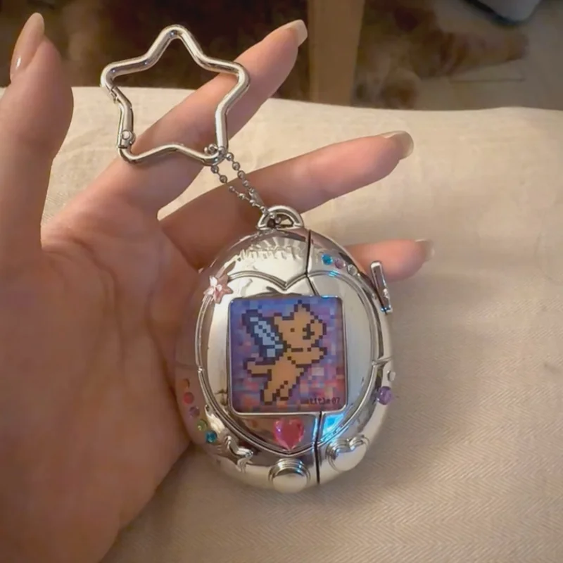 

Untitle07 AirPods Pro Tamagotchi Style Silicone Case Adorable Cover With Replaceable Cartoon Cards Star Lanyard Stickers