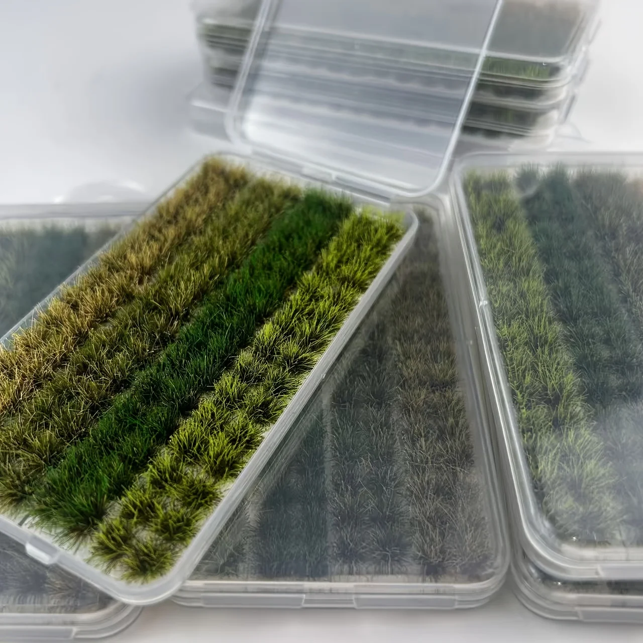 4colors/120tufts Model Grass Tufts for Miniature Scenery,Model Grass Tufts for Patios Static Grass Tufts Grass