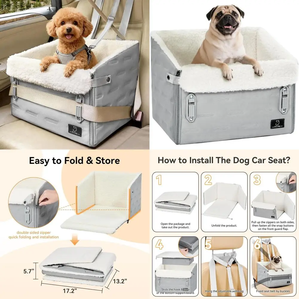 

Безопасное и комфортное дорожное сиденье для маленьких собак весом до 35 фунтов - легко устанавливается в автомобилях, внедорожниках и грузовиках